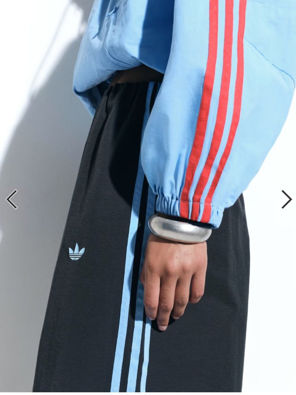 adidas Originals x ASOS women's wide leg track pants in navy, size small - Picture 5 of 11